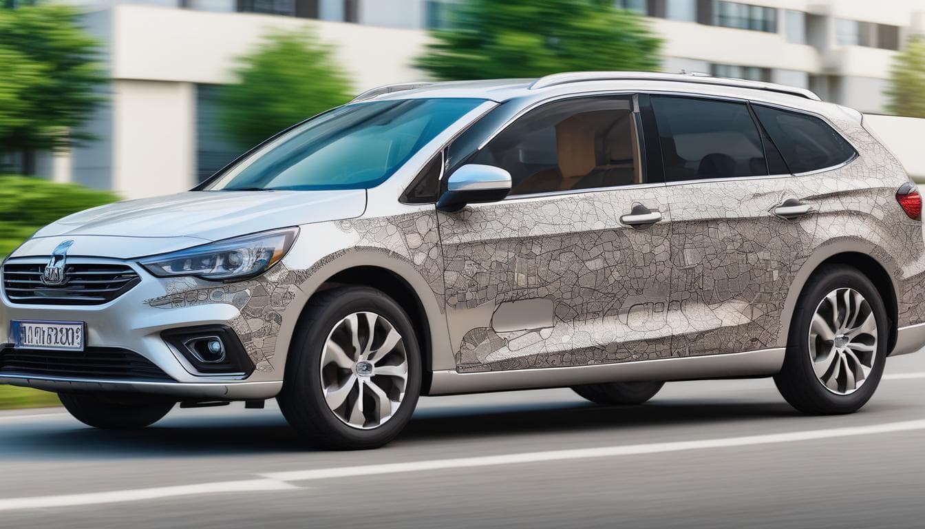 Bild eines Fahrzeugs mit aktivierten FAS