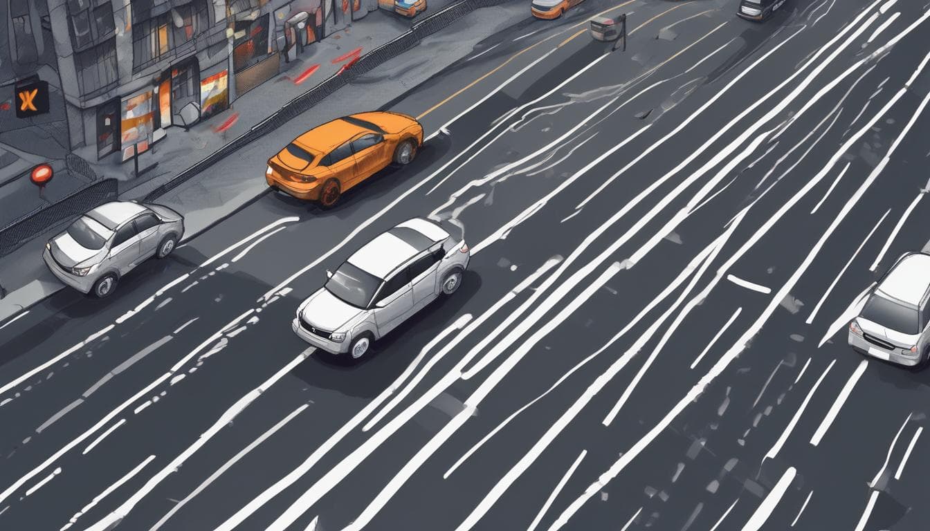 Bild eines autonomen Fahrzeugs im Stadtverkehr