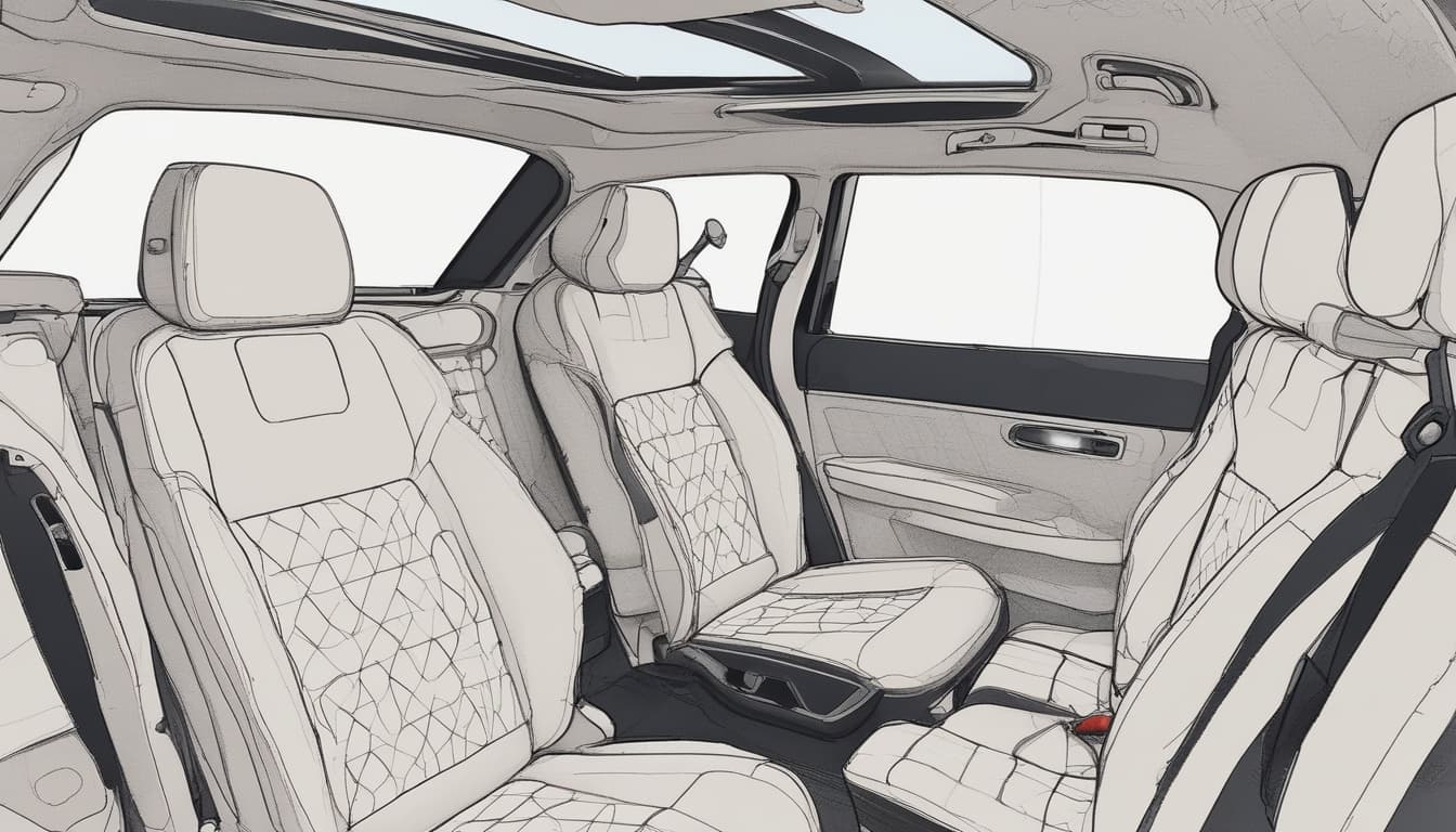 AI가 운전자에 맞춰 시트와 미러를 자동 조절하는 모습