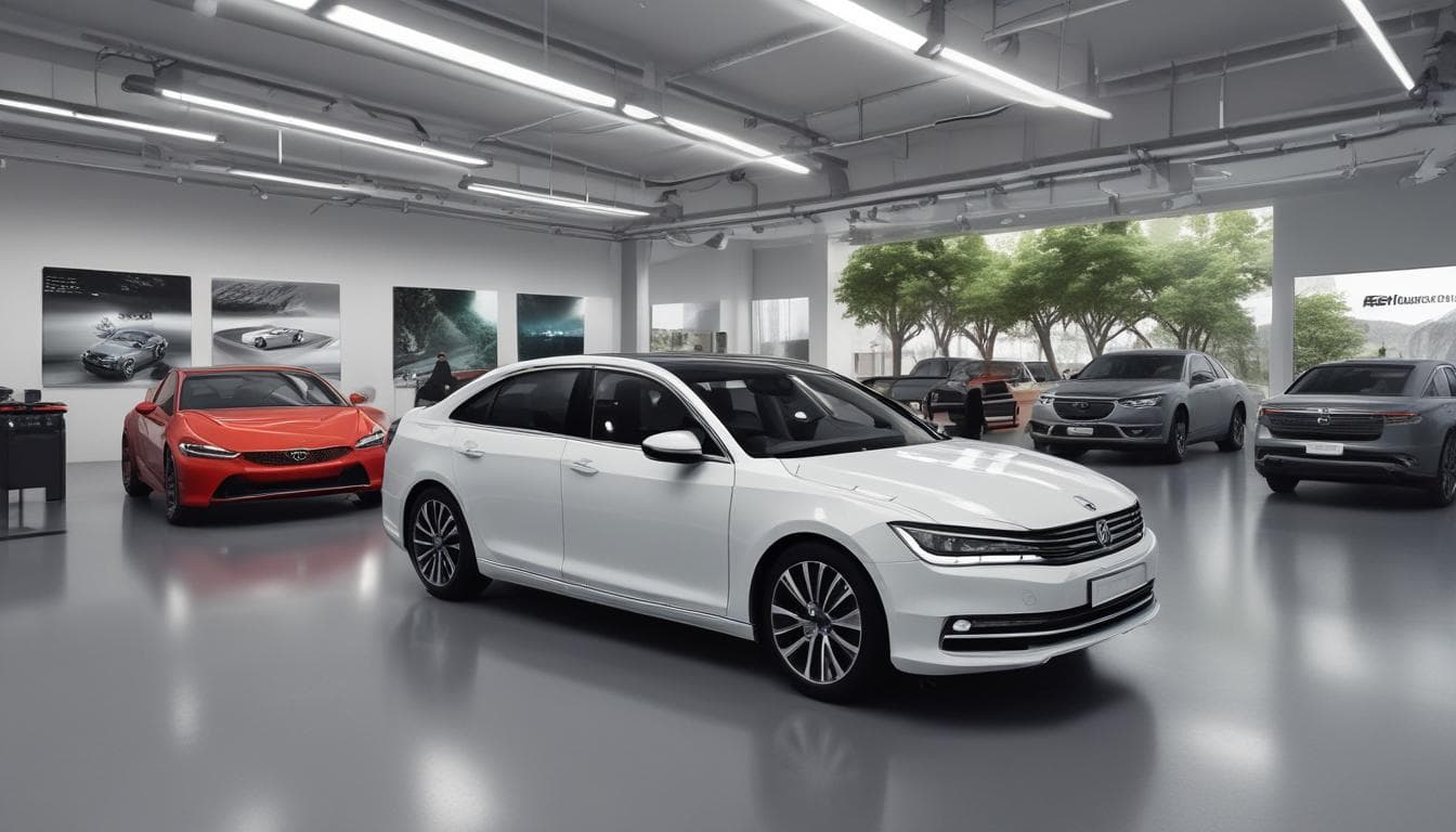 ARショールームで車種を選ぶ顧客の例また、AR試乗体験では、様々な道路環境をシミュレートし、顧客にリアルな運転体験を提供することができます。AR試乗体験の例