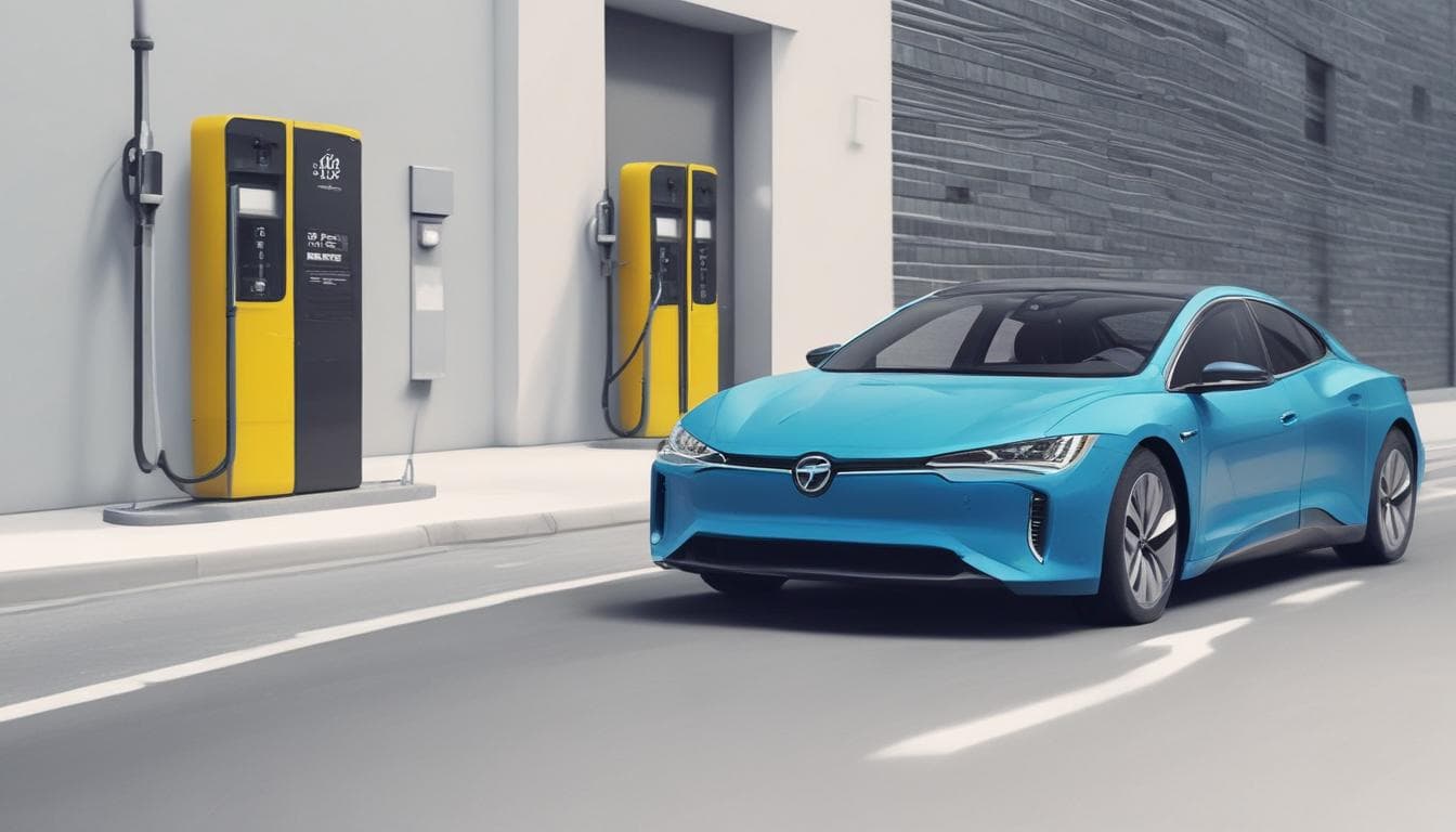 Image d'un véhicule électrique en cours de recharge