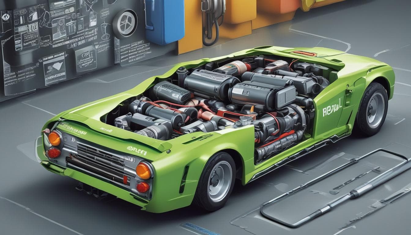 Diagramme illustrant le processus de recyclage d'une batterie