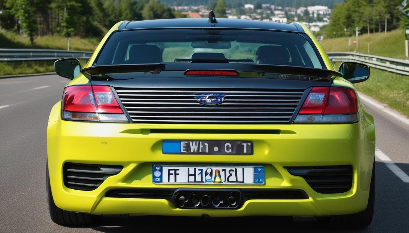 Bild eines Zulassungsschildes