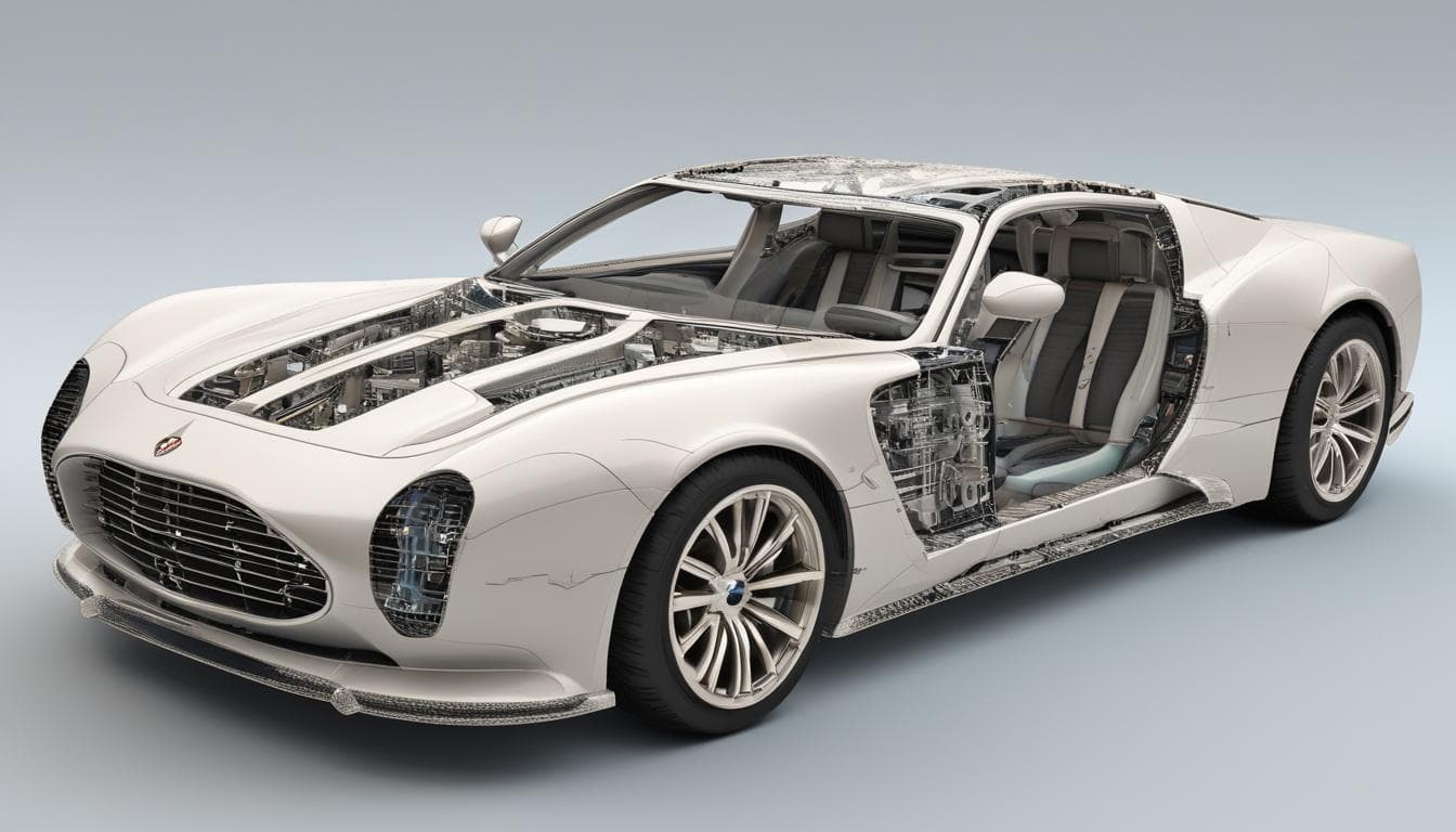 Imagem de um designer utilizando um software de IA generativa para criar um modelo 3D de um carro