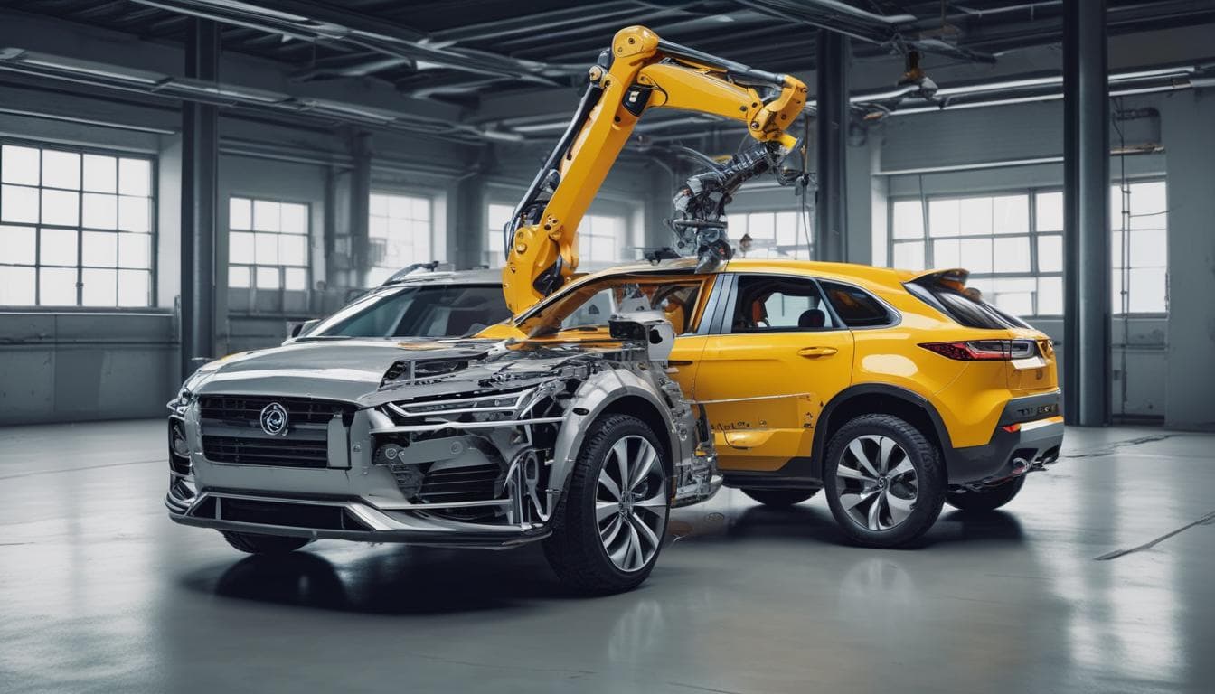 Image: Robotic platform simulating a crash test