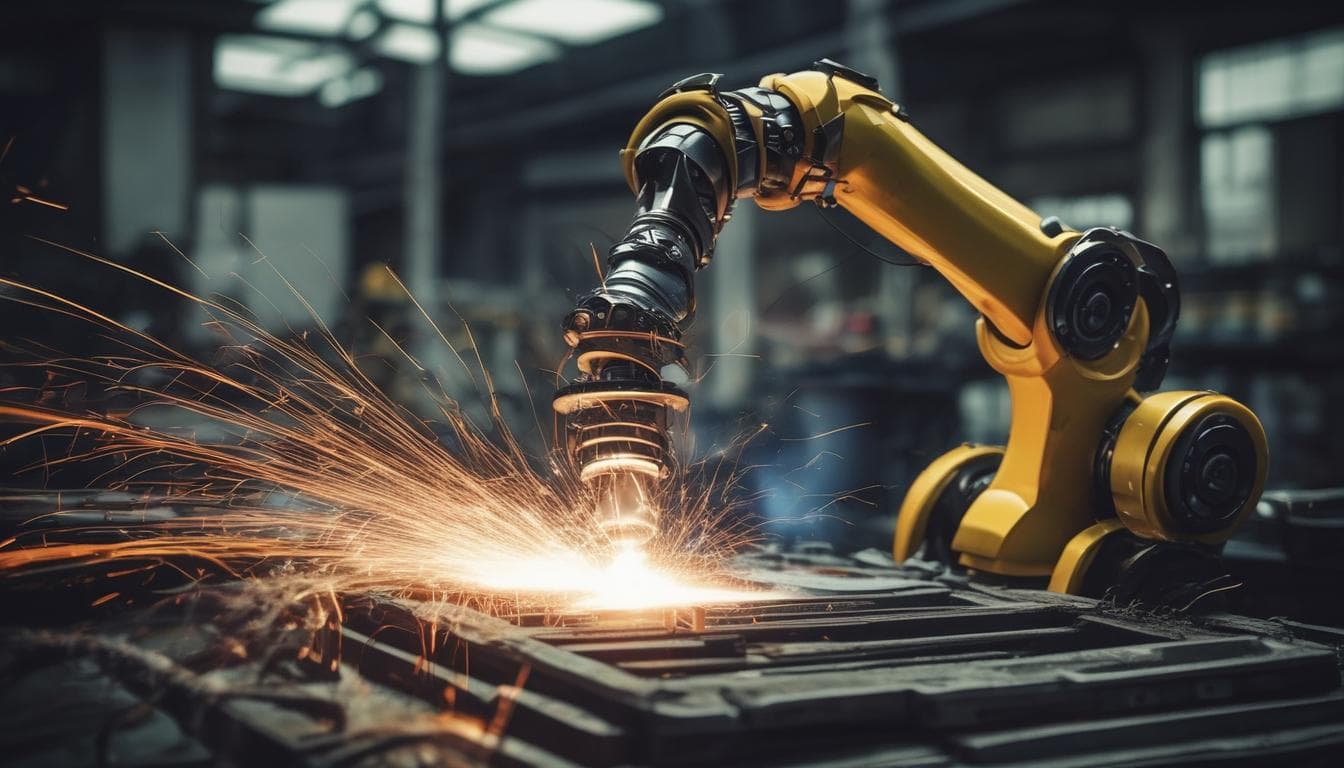 Image: Robotic arm performing a welding task