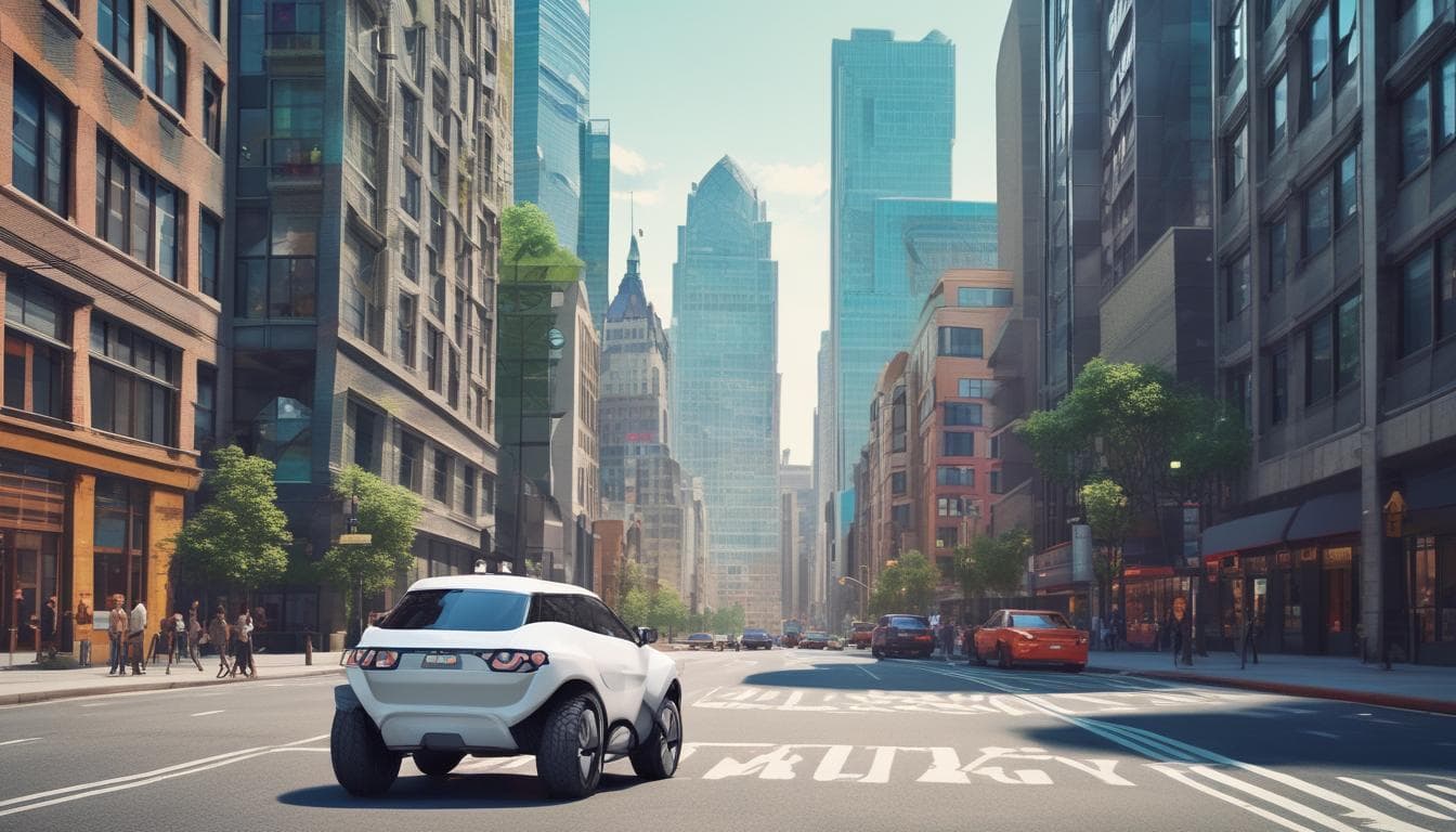 Image: Autonomous delivery robot navigating a city street