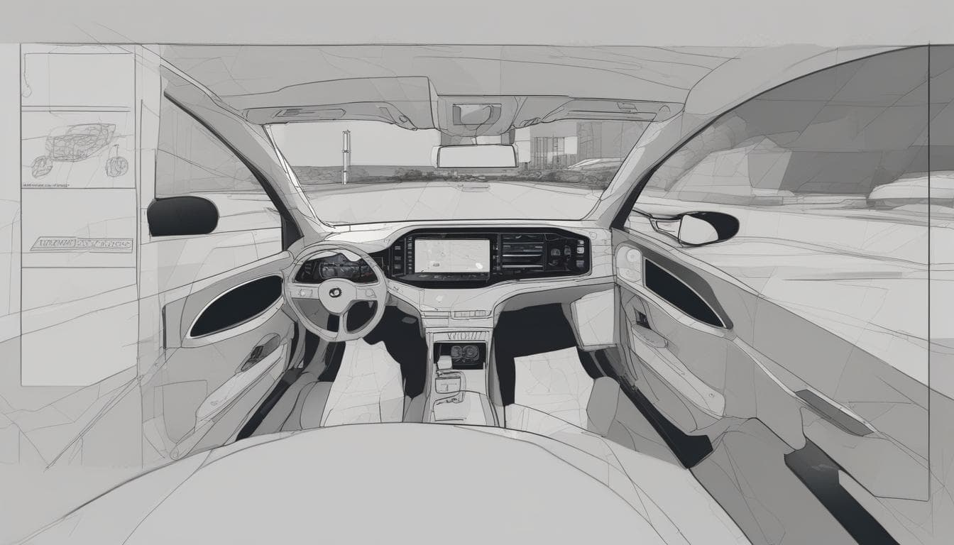 صورة توضح واجهة مستخدم لنظام القيادة الذاتية