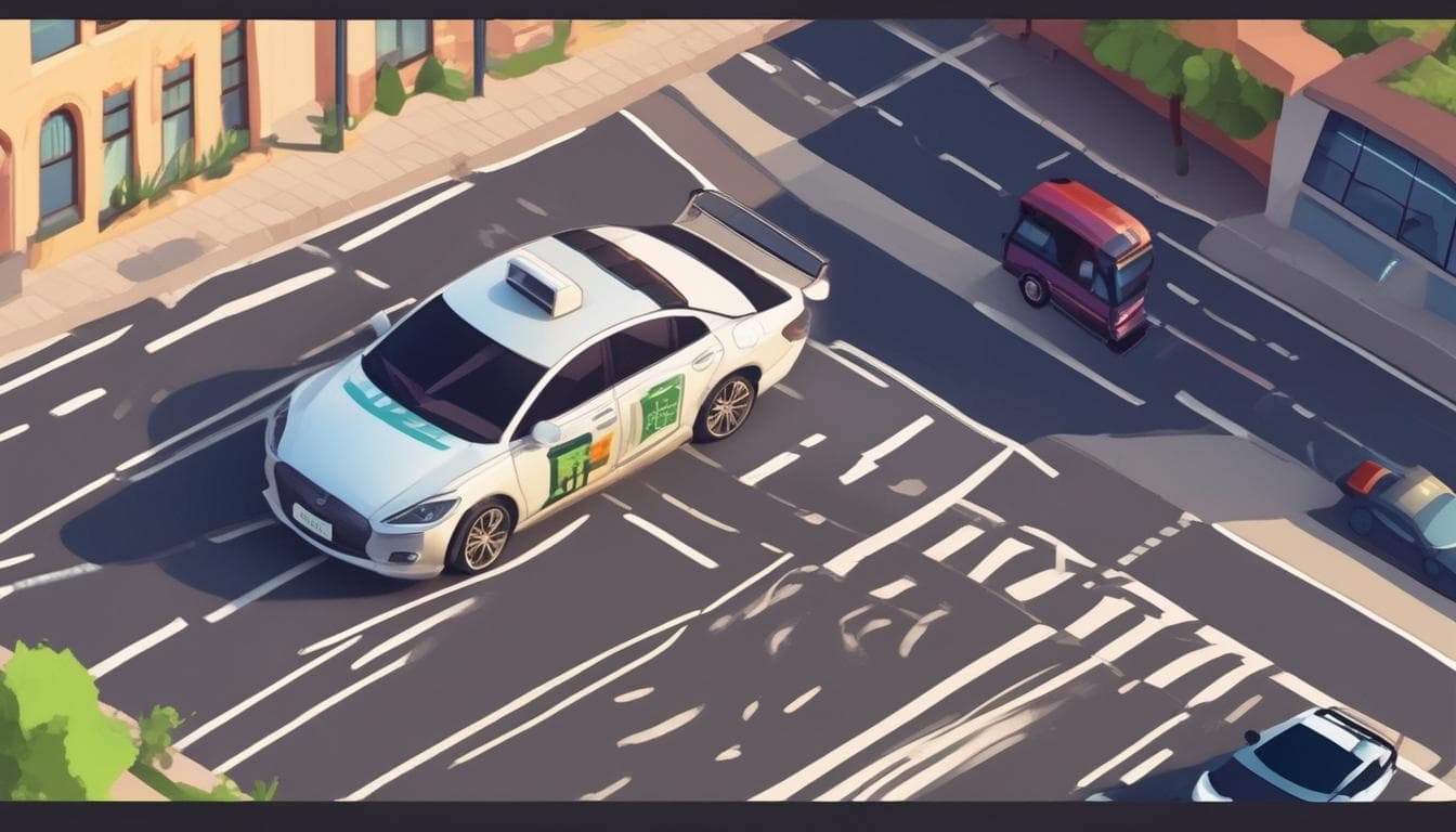 صورة توضح سيارة ذاتية القيادة تتفادي حادثًا