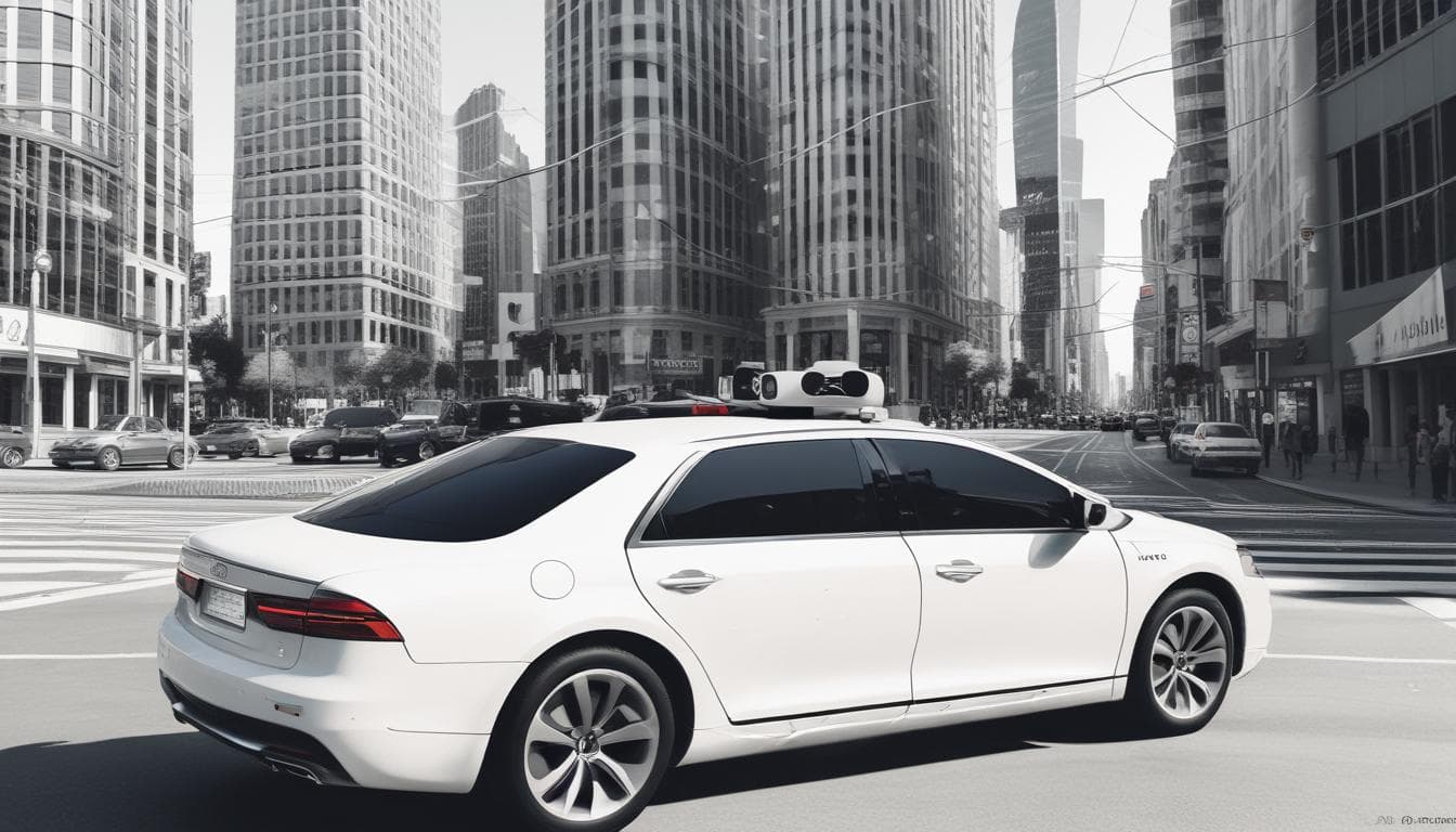 Immagine di un'auto a guida autonoma