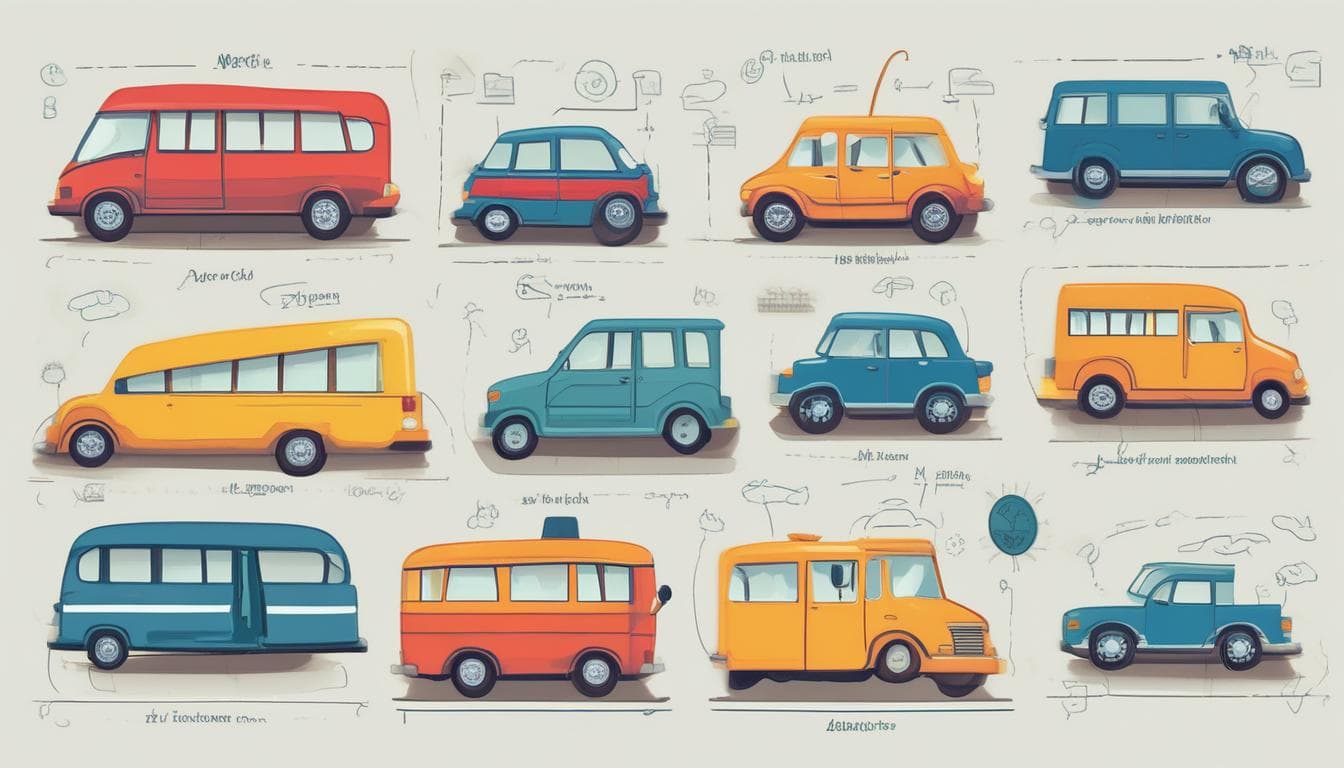 Çeşitli ulaşım modlarını gösteren bir MaaS şeması