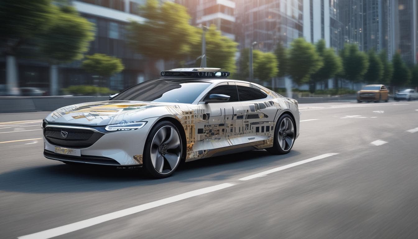 Otonom bir aracın MaaS platformu ile entegrasyonunu gösteren görsel