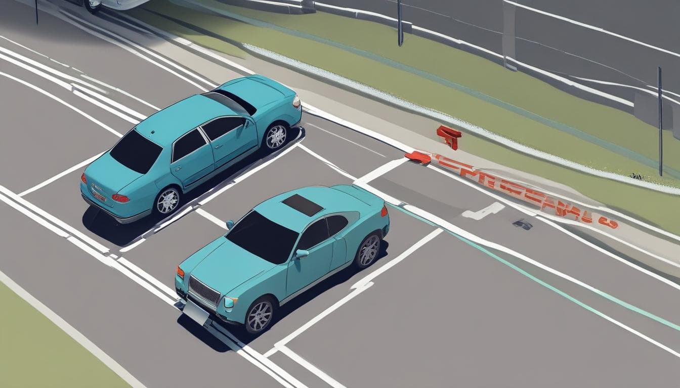 Esempio di AEB in azione  Altri sistemi di intervento includono il Lane Keeping Assist (LKA), che può sterzare leggermente il veicolo per mantenerlo nella corsia di marcia, e il Park Assist, che automatizza le manovre di parcheggio. Illustrazione del funzionamento del Park Assist