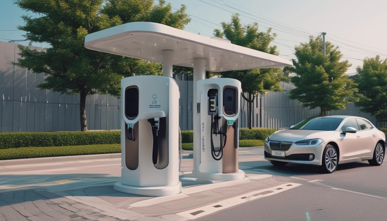 전기차 충전소 사진