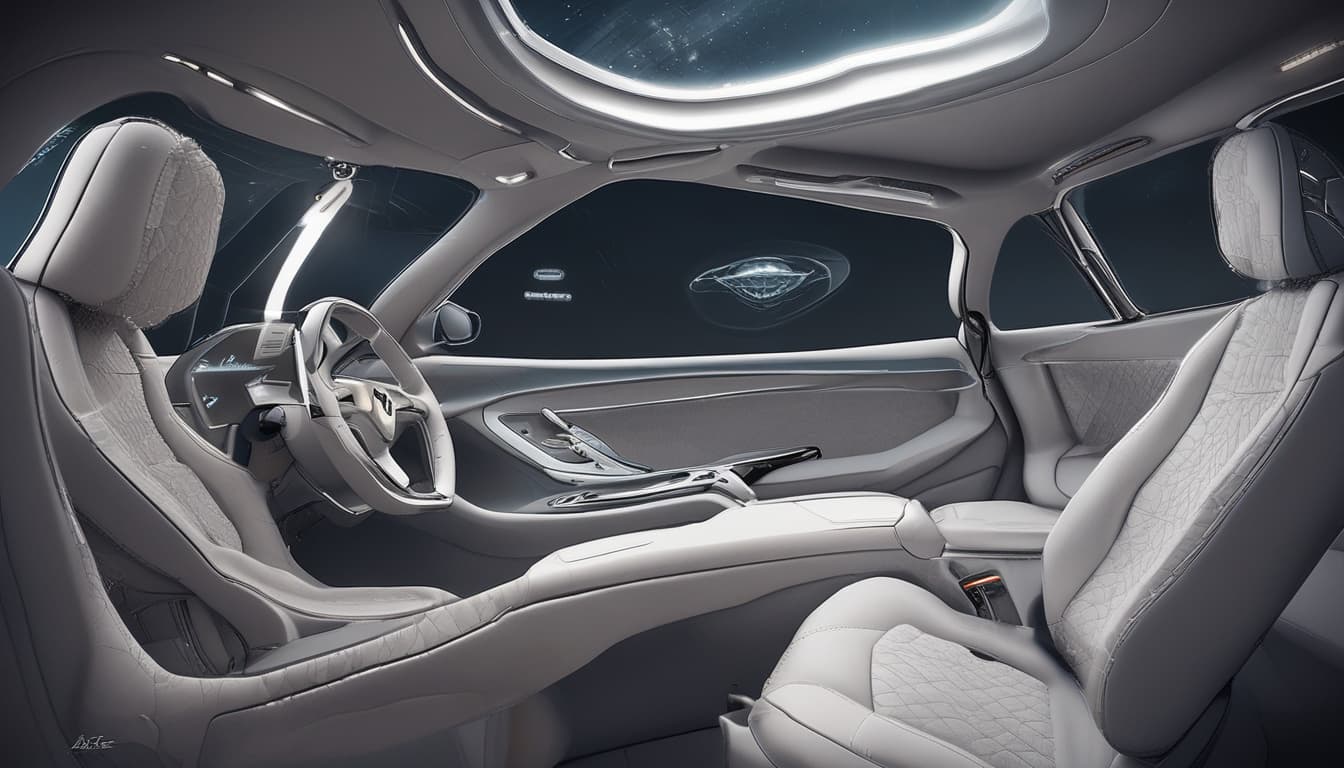 Conceito de interface cérebro-máquina em um carro