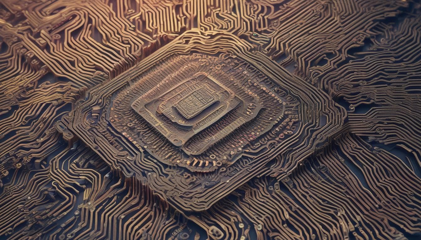 Imagen de un microchip con un candado superpuesto, simbolizando la seguridad