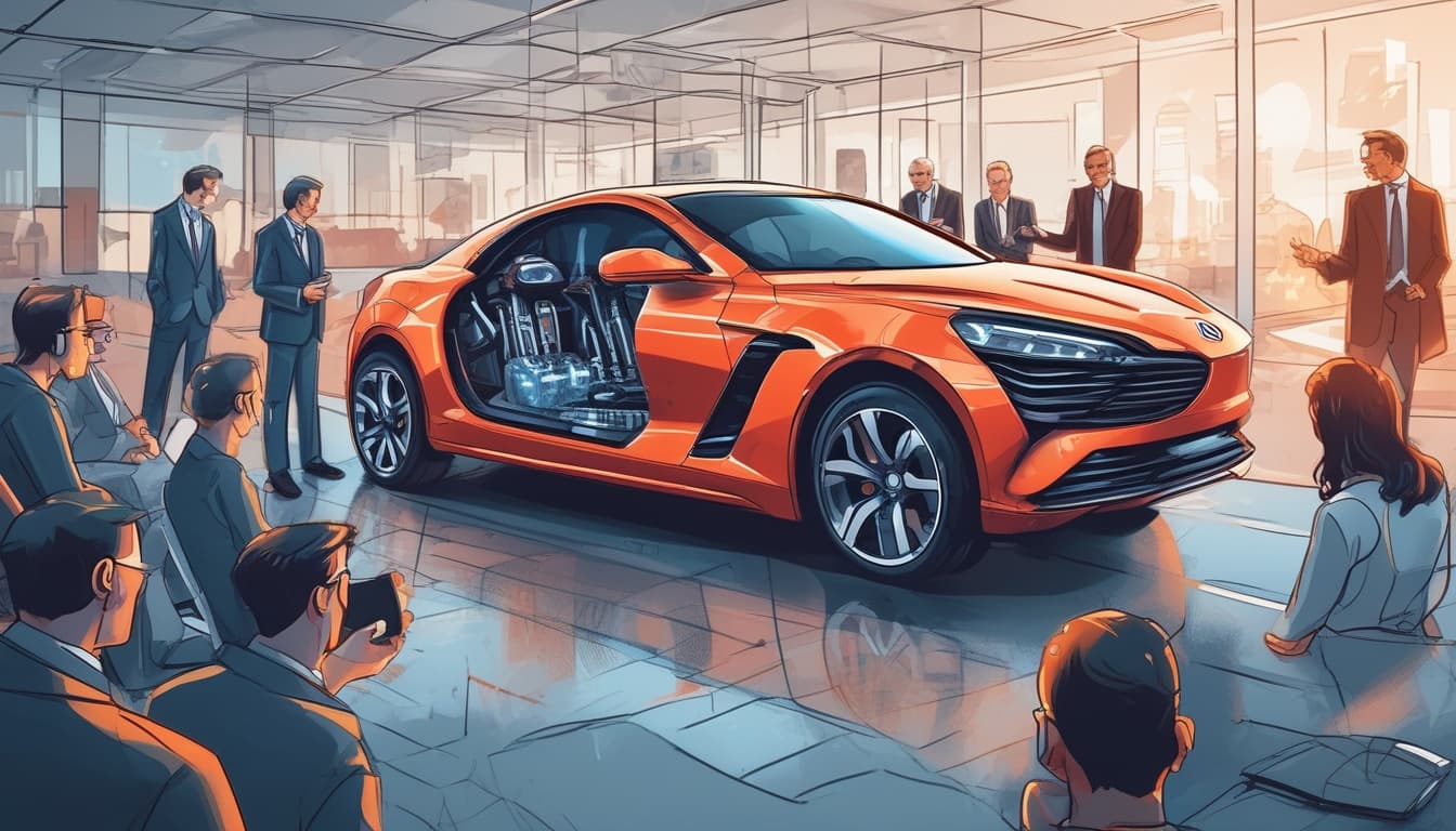 Otomotiv yöneticilerinin üretken yapay zeka stratejilerini tartıştığı bir panel