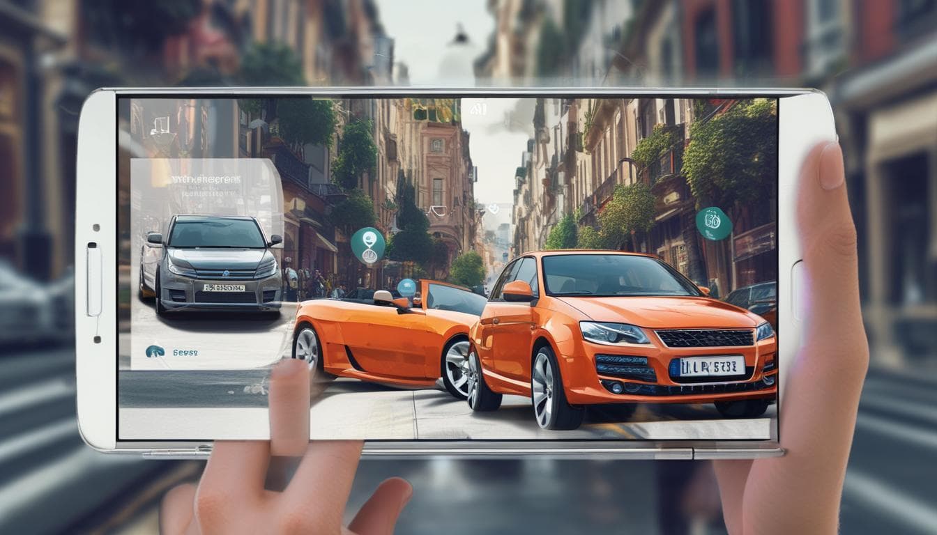 Exemple d'application de réalité augmentée pour la personnalisation automobile