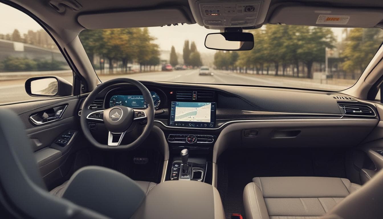 Kişiselleştirilmiş bir araç içi bilgi-eğlence sisteminin görüntüsü