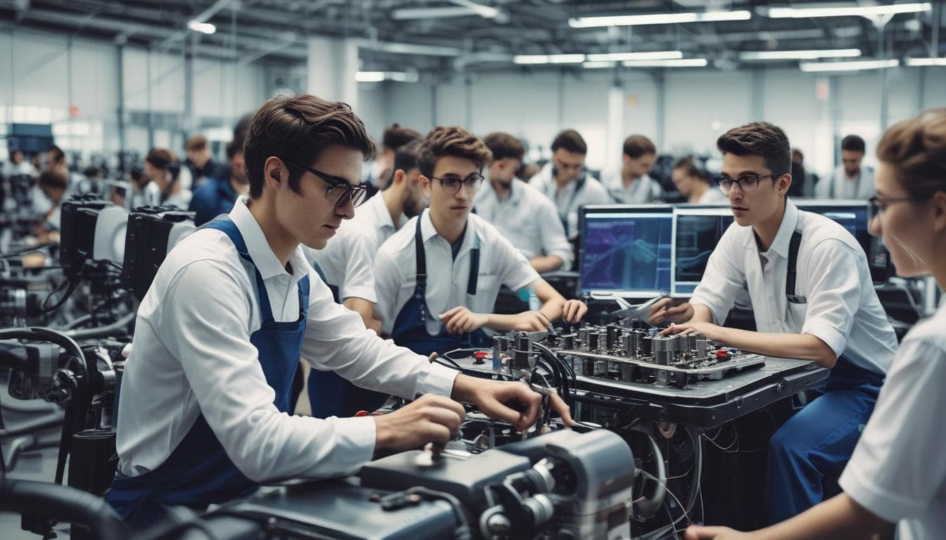 Immagine di studenti che partecipano a un corso di formazione sulle tecnologie Industria 5.0