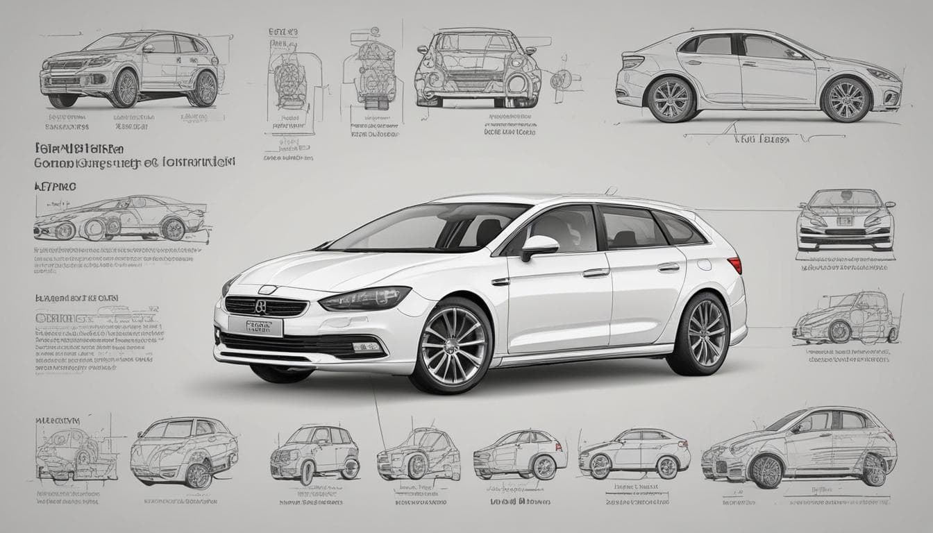 Immagine di un configuratore online per auto, che mostra le diverse opzioni di personalizzazione