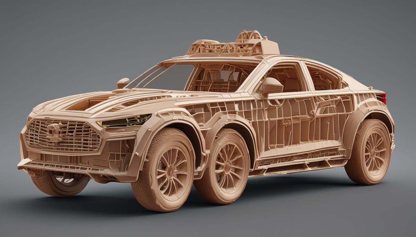 رسم بياني يوضح التطور المتوقع في استخدام الطباعة ثلاثية الأبعاد في صناعة السيارات