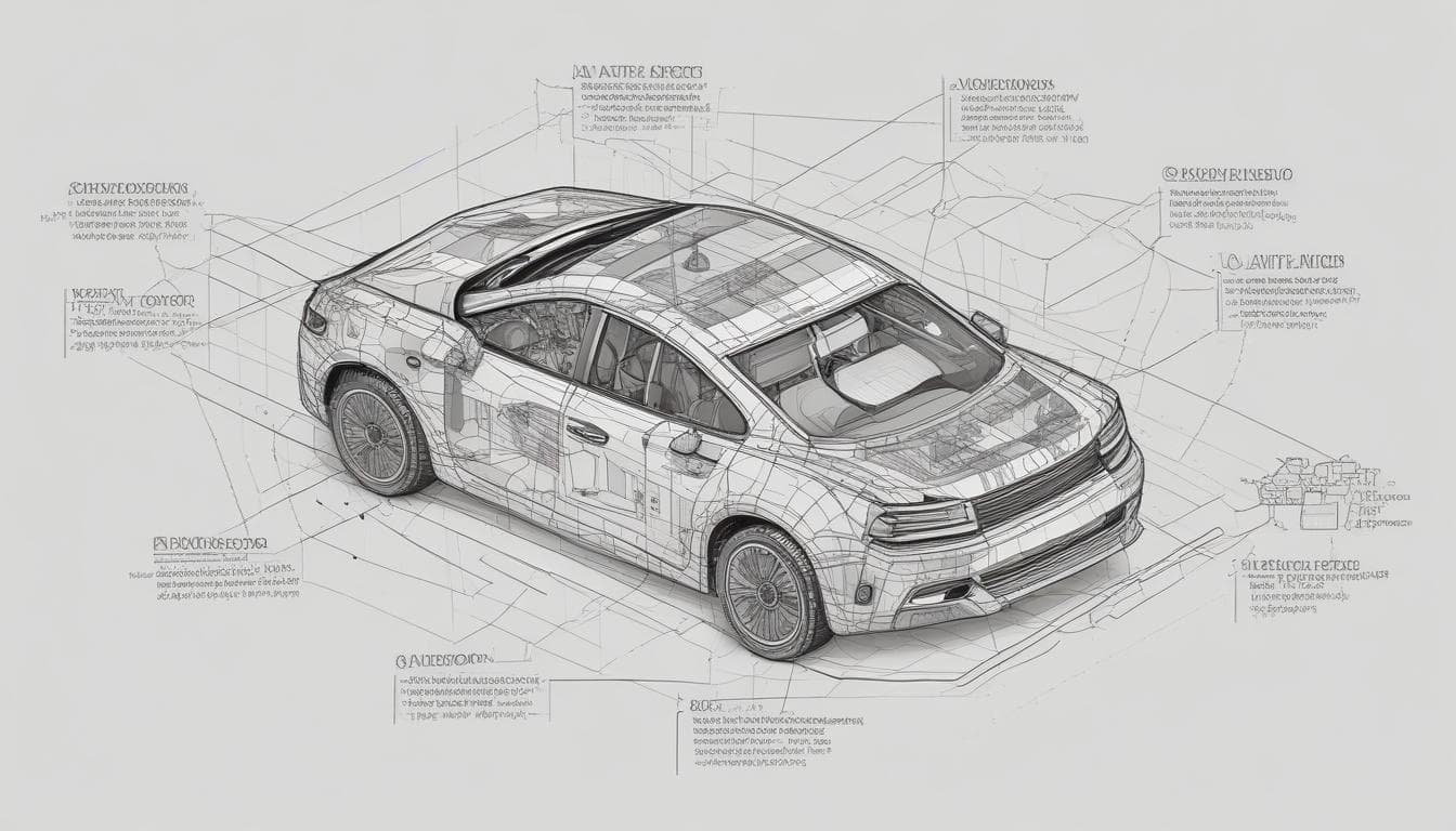 Imagen de un diagrama de los sistemas de control de un vehículo autónomo