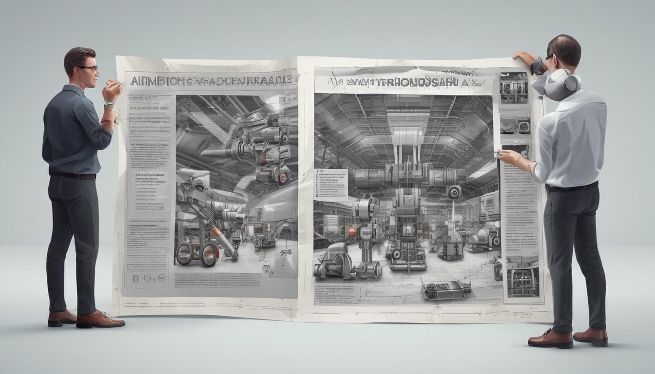 Imagen de un ingeniero utilizando RA para superponer un modelo virtual a un prototipo físico