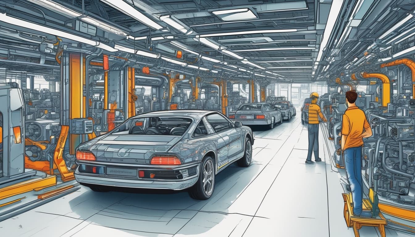 Diagramme illustrant les différents types de jumeaux numériques dans l'automobile