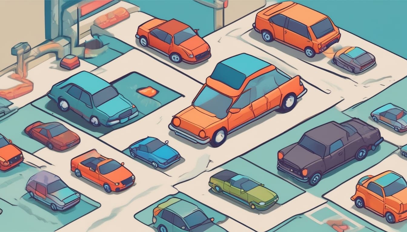 様々な車内コマースのアイコンが並ぶイメージ