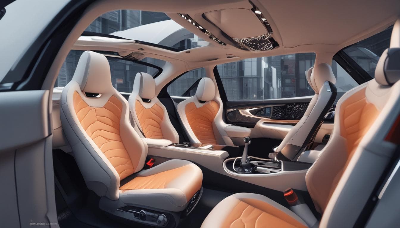 미래형 자동차 내부 디자인