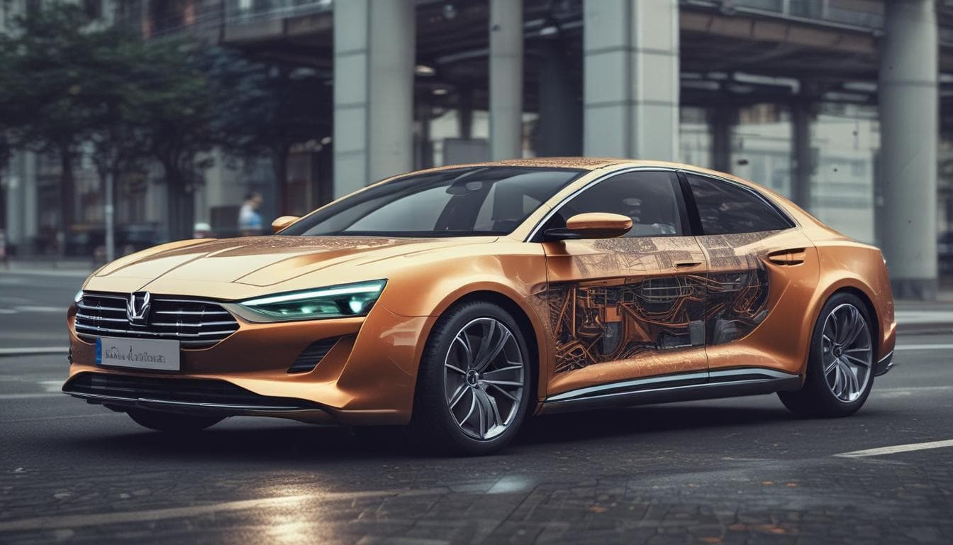 Image d'une voiture équipée de systèmes ADAS