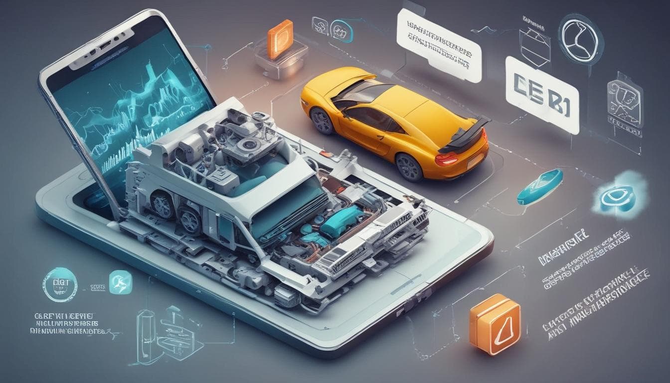 Image d'une application mobile pour la maintenance prédictive