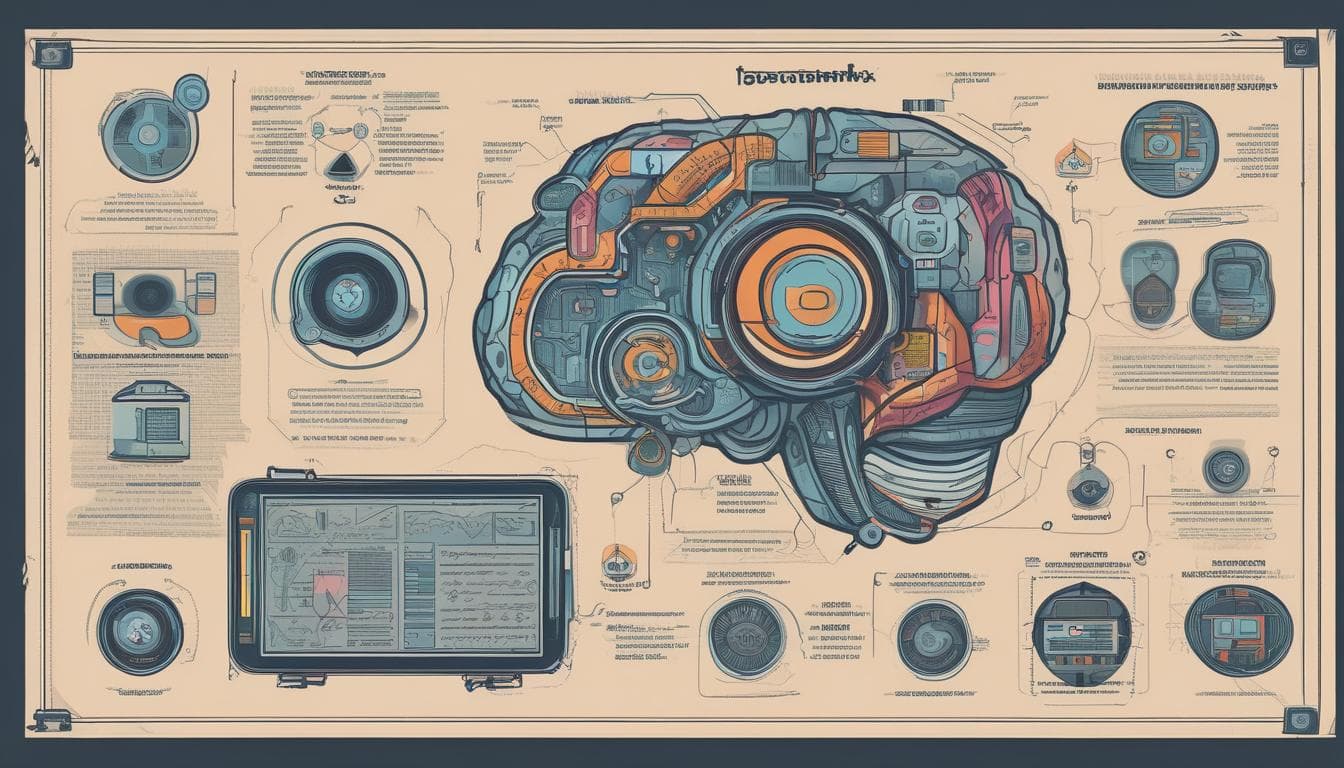 Diagrama ilustrando o funcionamento de uma interface cérebro-computador