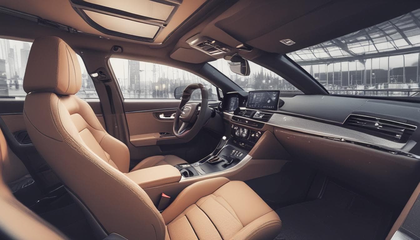 Alt text: VR-Simulation des Fahrzeuginnenraums.