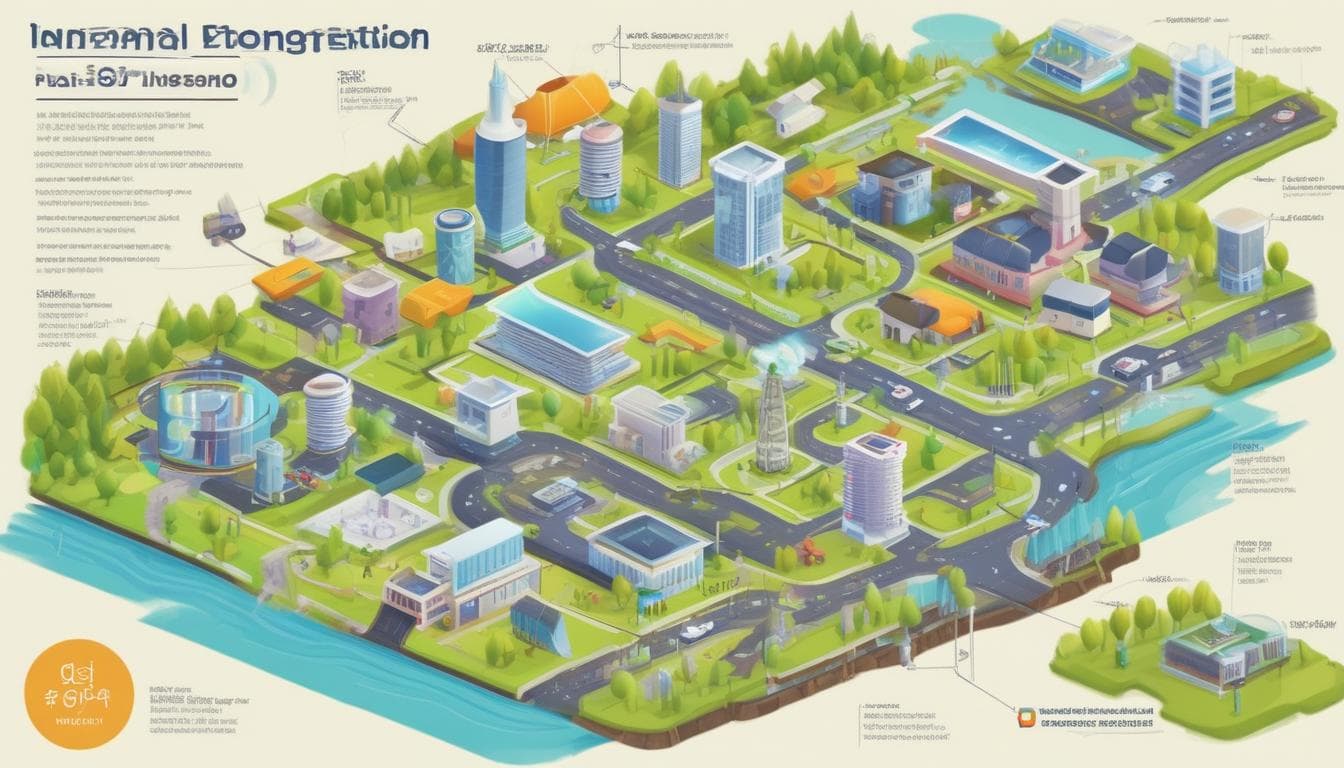 可持续能源与充电站整合图