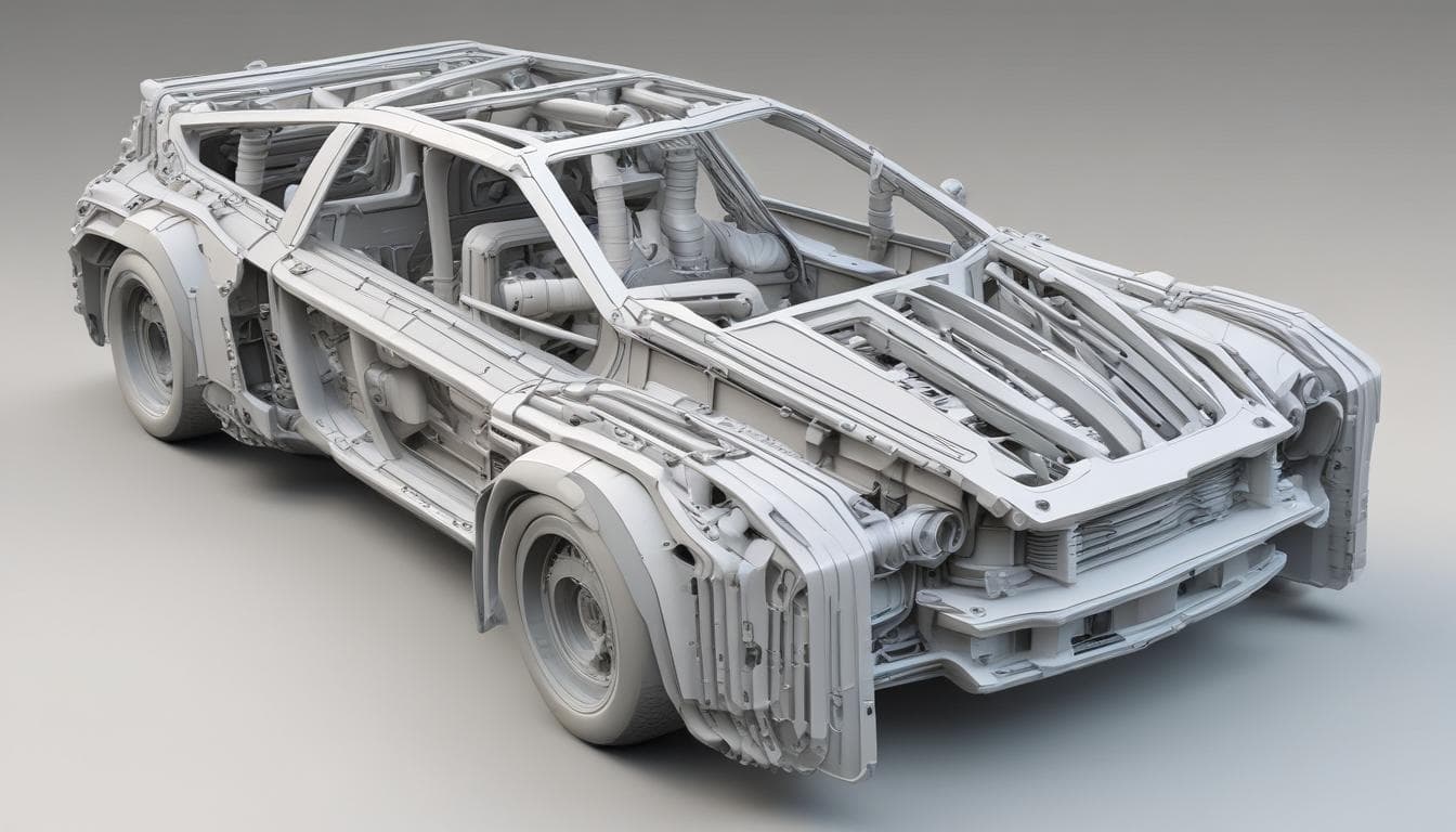 3D yazıcı ile üretilen bir araç parçasının görüntüsü