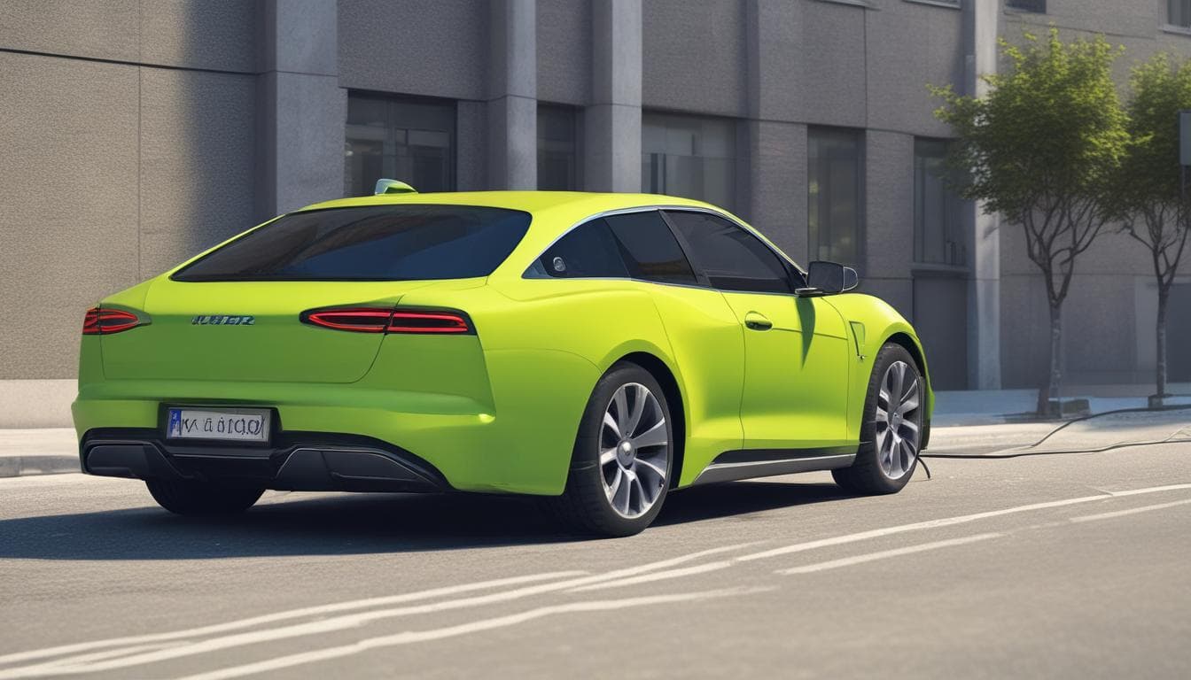 Image d'une voiture électrique en cours de recharge