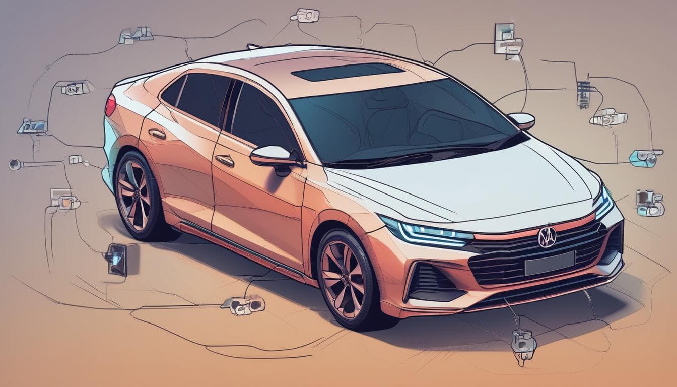 صورة توضح تتبع مكونات السيارة من خلال البلوك تشين