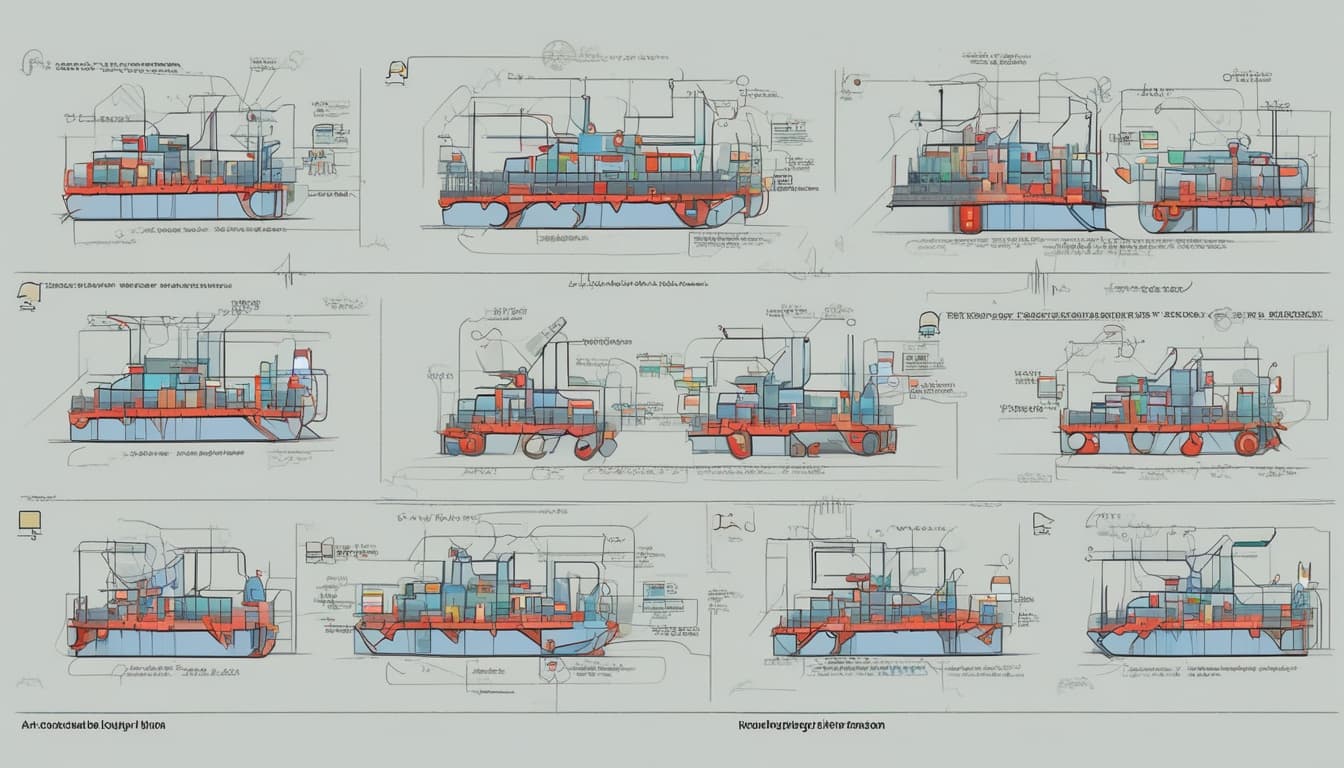 汽车工厂生产线与 eVTOL 生产线对比或融合概念图