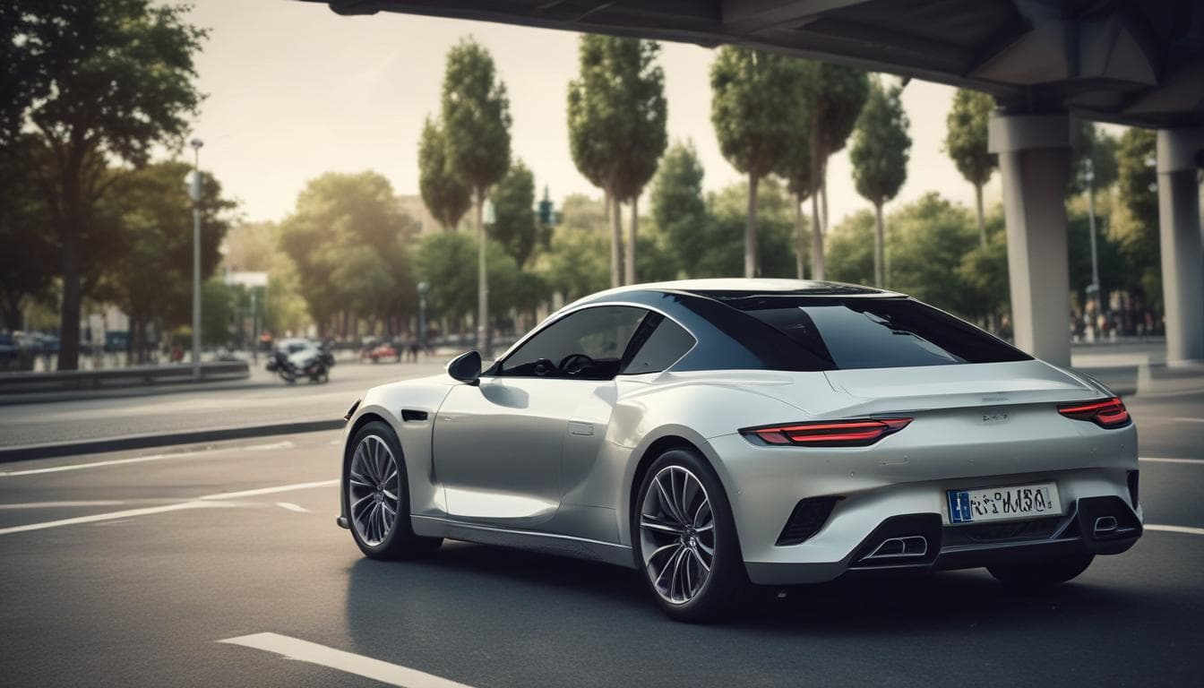 Immagine di un'auto con sistemi di assistenza alla guida